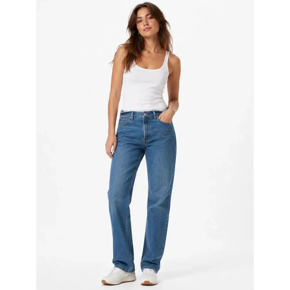Levi's 501 Original Fit Jeans Light Wash 100% Cotton Straight Leg Classic Denim